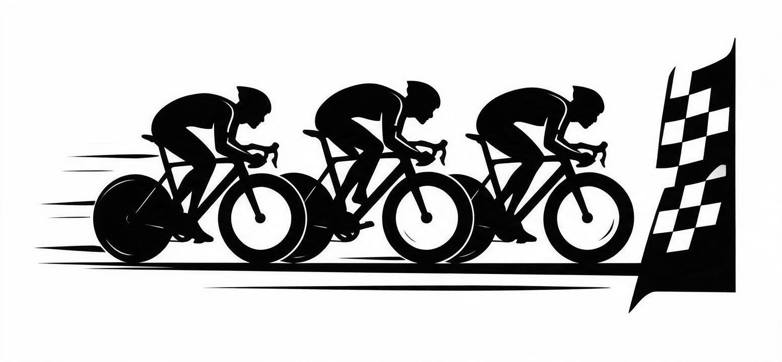 Illustration course cycliste