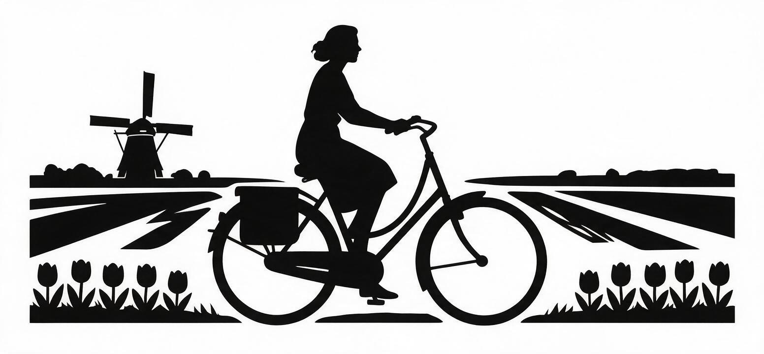Illustration vélo hollandais